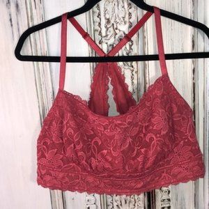 Adore Me Coral Color Lacey Bralette Size 2X